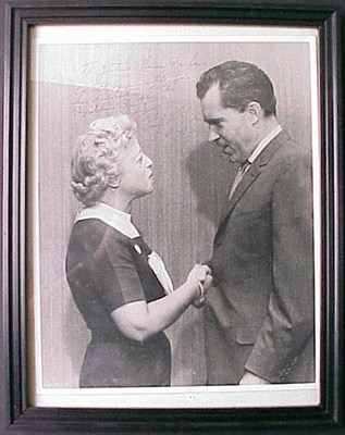 Lot 286 - NIXON, RICHARD 3/4 length photograph shown...