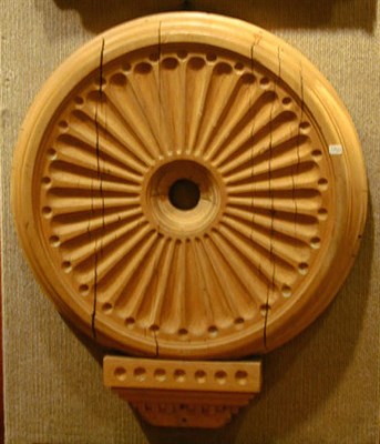 Lot 369 - Carved Wood Ornament Of circular form, on...