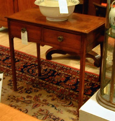 Lot 198 - American Inlaid Oak Two-Drawer Stand Raised on...