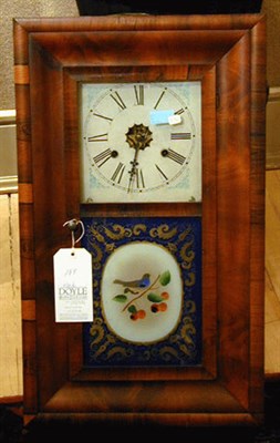 Lot 184 - Mahogany and Rosewood Mantle Clock E. N. Welch...