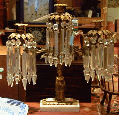 Lot 202 - Gilt-Bronze and Cut Glass Garniture Comprising...