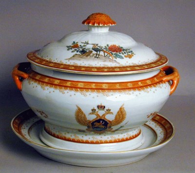 Lot 215 - Chinese Export Style Porcelain Covered Tureen...