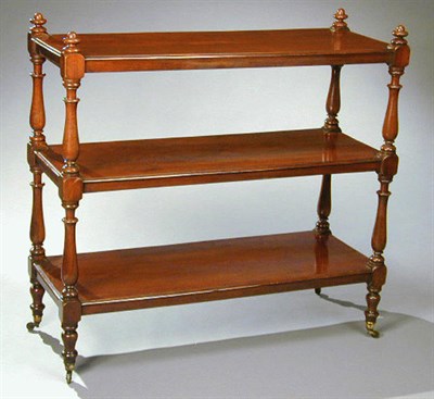 Lot 512 - Early Victorian Mahogany Three-Tier Server Mid...
