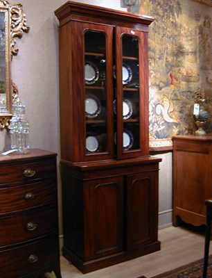 Lot 383 - Pair of William IV Mahogany Bookcase Cabinets