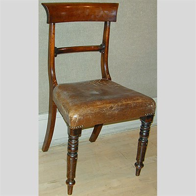 Lot 482 - Set of Eight William IV Mahogany Dining Chairs...