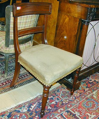 Lot 377 - Set of Seven Regency Style Mahogany Dining Chairs