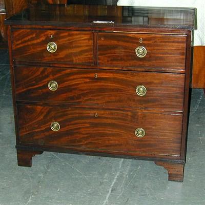 Lot 363 - Late George III Mahogany Chest of Drawers...