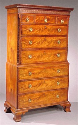 Lot 405 - George III Mahogany Chest on Chest Circa 1780...