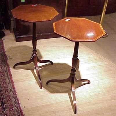 Lot 527 - Pair of George III Mahogany Hexagonal Tripod...