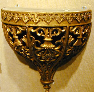 Lot 419 - Pair of Rococo Style Gilt Carved Wood Brackets...