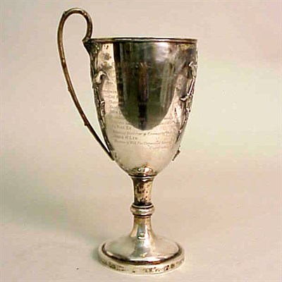 Lot 354 - Chinese Silver Vase Of goblet form, decorated...
