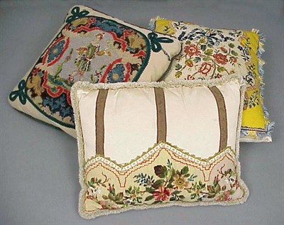 Lot 1191 - Group of Three Needlepoint Pillows