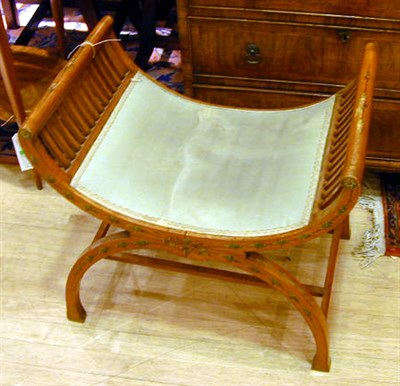 Lot 311 - Edwardian Pine Vanity Stool with Painted...