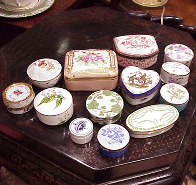 Lot 211 - Miscellaneous Group of Porcelain Boxes...