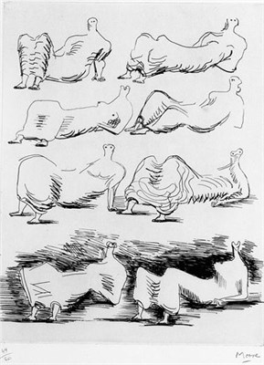 Lot 152 - Henry Moore EIGHT DRAPED RECLINING FIGURES...