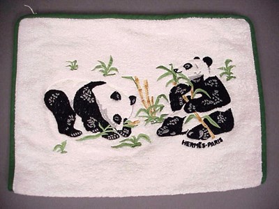 Lot 1007 - Hermes Terrycloth Polar Bear Beach Bag Mid...