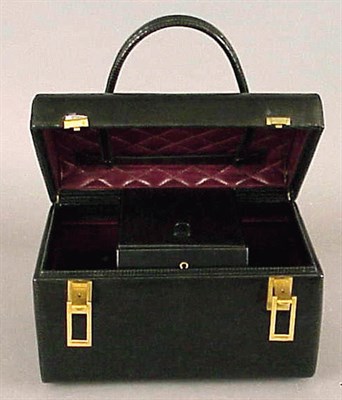 Lot 1205 - Revlon Black Lizard Vanity Case 1960s With...