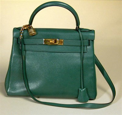 Lot 997 - Hermes Green Calf Kelly Bag Circa 1990...