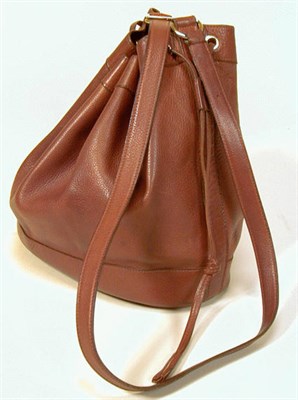 Lot 990 - Hermes Tan Leather Pouch Bag 1980s Cognac...