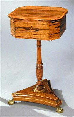 Lot 403 - Regency Gilt-Metal Mounted Calamander Tea Poy...