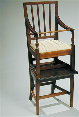 Lot 343 - George III Mahogany Child's Highchair Late...