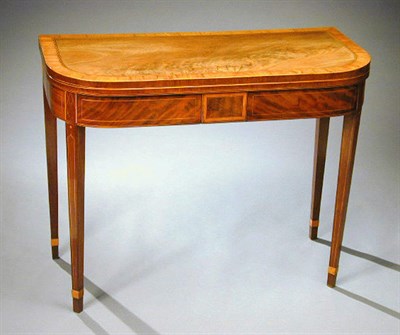 Lot 407 - George III Inlaid Mahogany and Satinwood Games...
