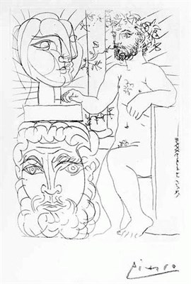 Lot 172 - Pablo Picasso SCULPTEUR ET DEUX TETES...