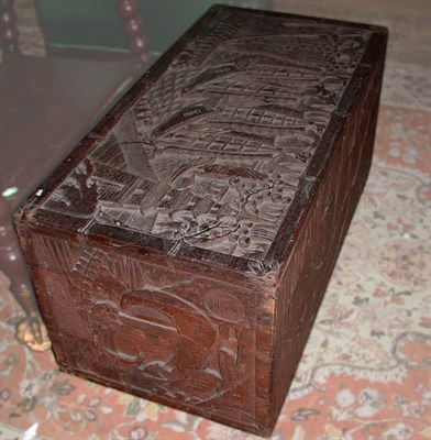 Lot 173 - Asian Carved Hardwood Trunk