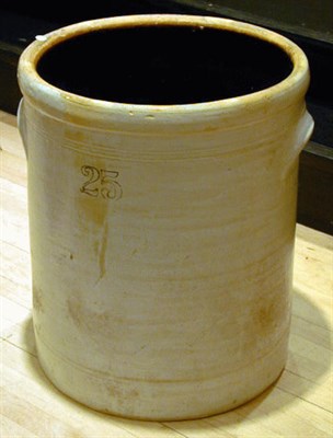 Lot 372 - Twenty-Five Gallon Stoneware Crock Height 24...