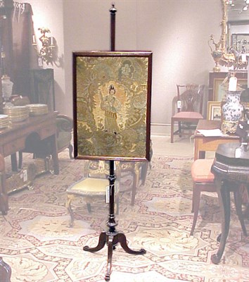 Lot 278 - Georgian Style Mahogany Pole Screen