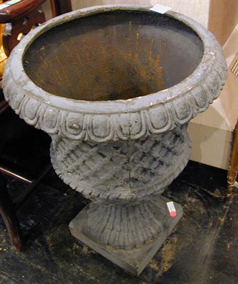 Lot 711 - Pair of Cast Metal Garden Urns