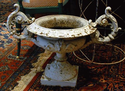 Lot 419 - Cast Iron Two-Handled Urn J. W. Fiske, New...