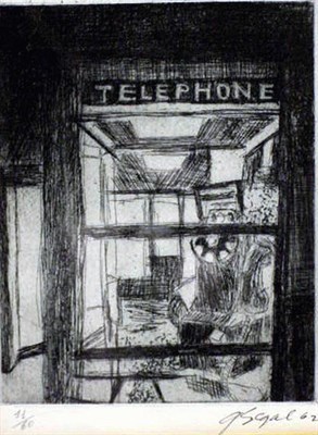 Lot 208 - George Segal TELEPHONE Etching, 1962, signed...