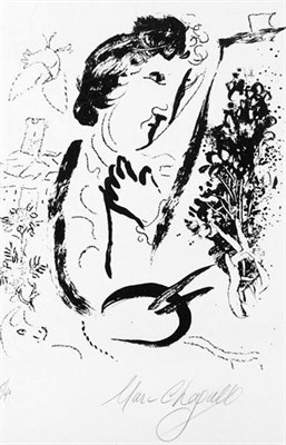 Lot 53 - Marc Chagall IN FRONT OF THE PICTURE (M. 402)...