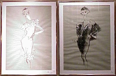 Lot 1225 - Two Kenneth Paul Block Evening Wear Fashion...