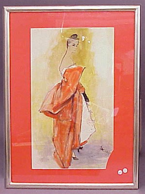 Lot 1220 - Carl Erickson Pastel Fashion Illustration...