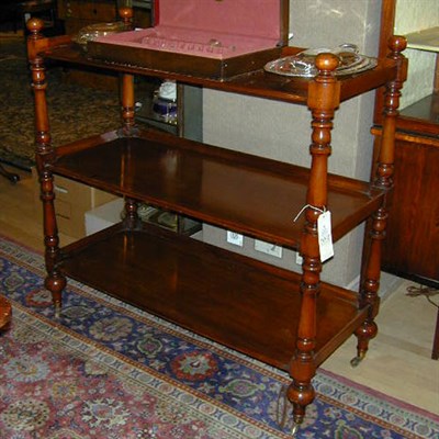 Lot 533 - Victorian Mahogany Three-Tier Server