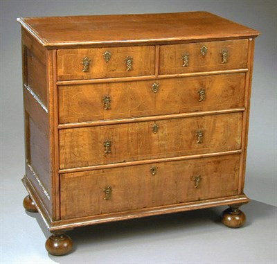 Lot 337 - William and Mary Walnut and Oak Chest of...