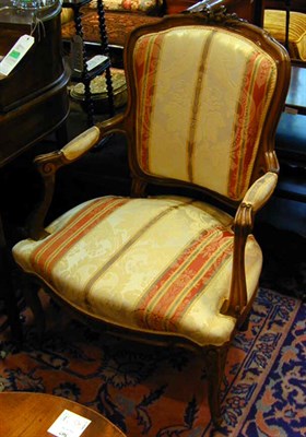 Lot 512 - Pair of Louis XV Walnut Style Armchairs