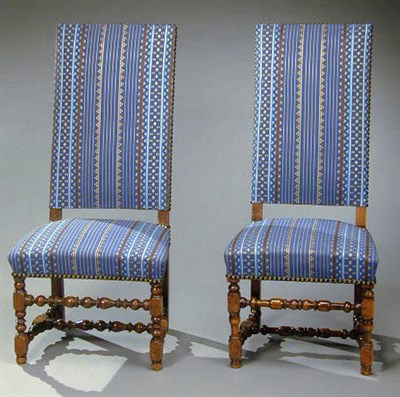 Lot 217 - Companion Pair of Louis XIII Walnut High-Back...