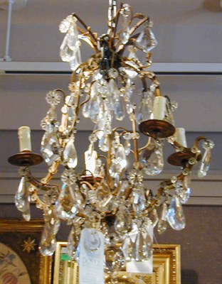 Lot 523 - Louis XV Style Gilt-Metal and Cut Glass...