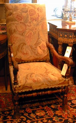 Lot 313 - Continental Baroque Style High-Back Armchair...