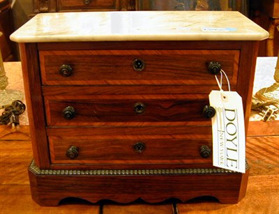Lot 592 - Victorian Rosewood Miniature Commode Mid 19th...