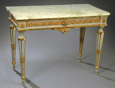 Lot 503 - Louis XVI Style Gilt and Painted Console The...