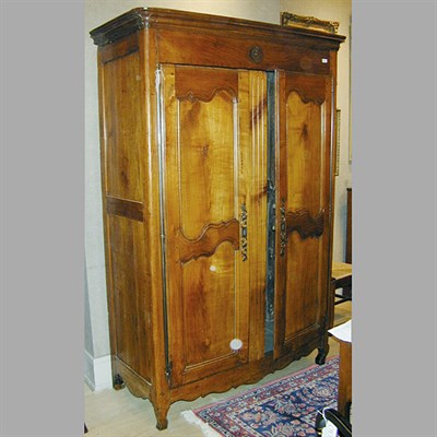 Lot 600 - Provincial Louis XV Fruitwood Armoire