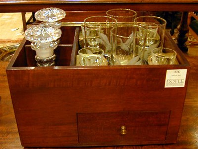Lot 376 - Mahogany Decanter Set