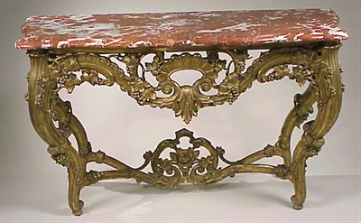 Lot 511 - Louis XV Style Gilt-Wood Console The shaped...