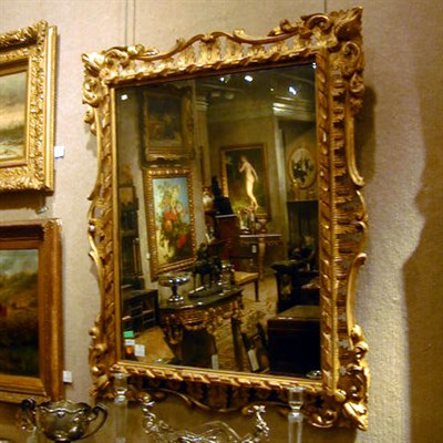 Lot 447 - Rococo Style Gilt Carved Wood Mirror Of...