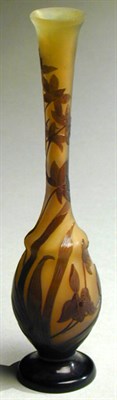 Lot 174 - Galle Cameo Glass Vase Of footed ovoid form,...