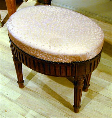 Lot 458 - Provincial Louis XVI Walnut Stool